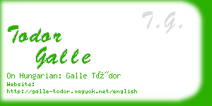 todor galle business card